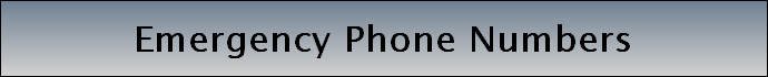Emergency Phone Numbers